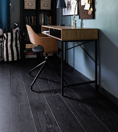 Novafloor PD 200 Tammi Rustic Black Wood 1-sauva �ljyvahattu & harjattu parketti