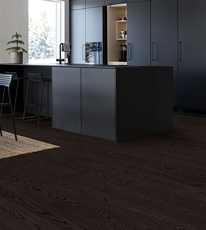 Novafloor 205 Tammi Black Wood 1-sauva �ljyvahattu & harjattu parketti