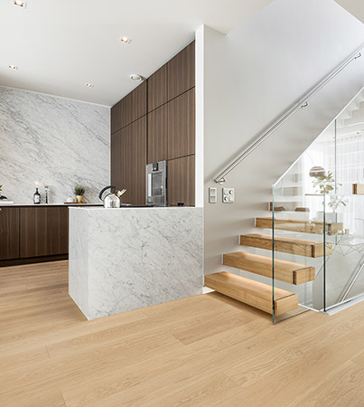 Novafloor 205 Tammi Pure Wood 1-sauva �ljyvahattu & harjattu parketti