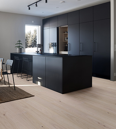 Novafloor New Classics Tammi Polar White 1-sauva �ljyvahattu & harjattu parketti